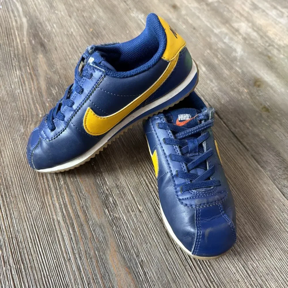 Nike Cortez GS Youth Shoes Midnight Navy Gold Gum DM0951-401 Size 12C